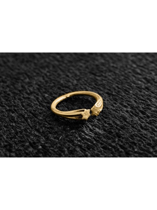 Bague ouverte empilable en or blanc Star 14K, cadeaux de mariage juif, Israël