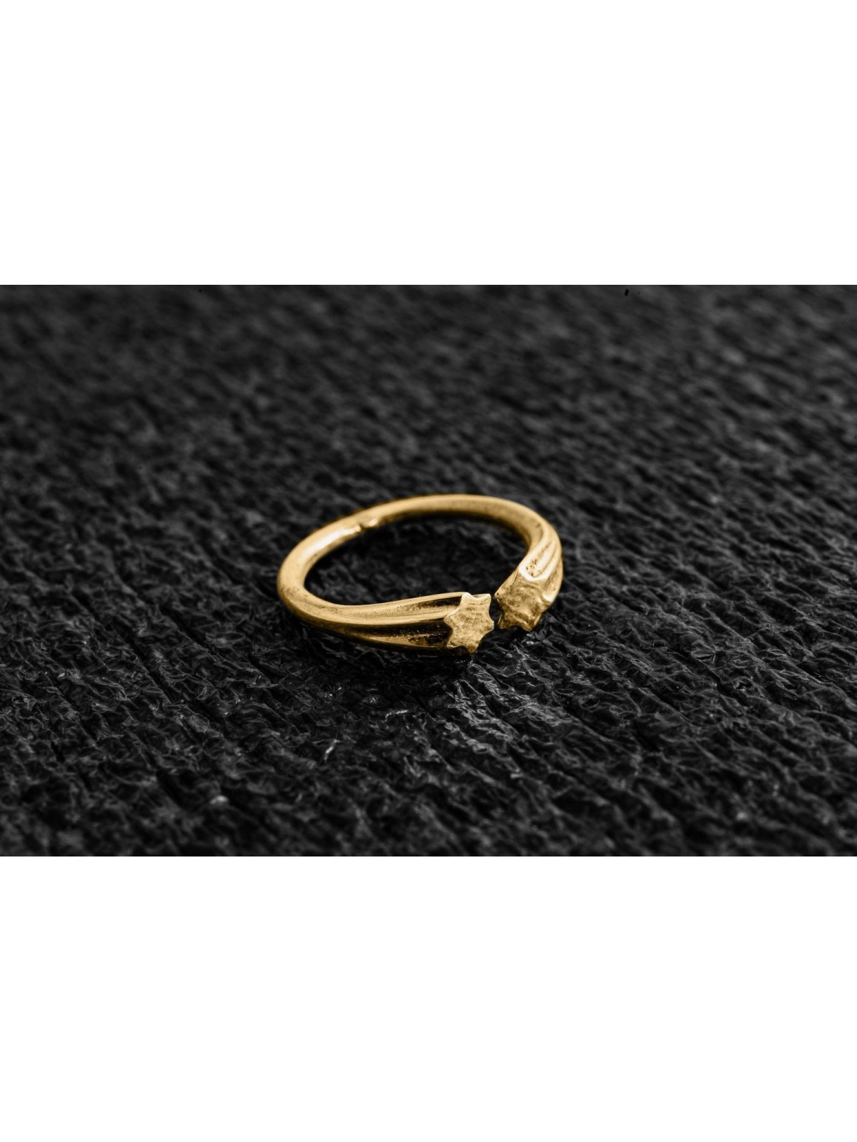 Bague ouverte empilable en or blanc Star 14K, cadeaux de mariage juif, Israël