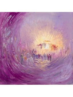 Peinture abstraite romantique d’un mariage juif, art abstrait juif,
