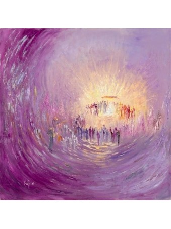 Romantic Abstract Painting of A Jewish Wedding , Jewish Abstract Art ,