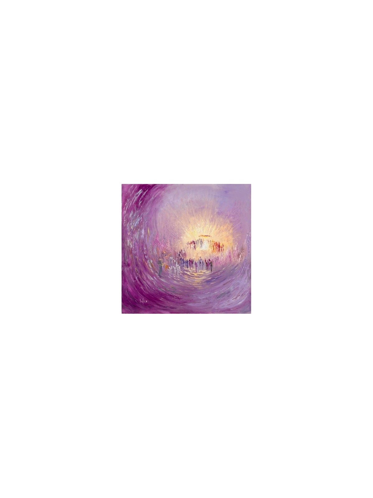 Romantic Abstract Painting of A Jewish Wedding , Jewish Abstract Art ,