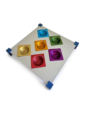Pâque carrée contemporaine colorée en aluminium Sed, Seder en aluminium Pl
