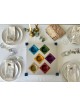 Aluminum Colorful Contemporary Square Passover Sed , Aluminum Seder Pl