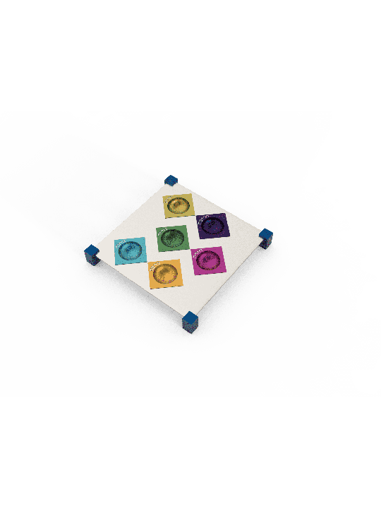 Aluminum Colorful Contemporary Square Passover Sed , Aluminum Seder Pl