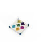 Aluminum Colorful Contemporary Square Passover Sed , Aluminum Seder Pl