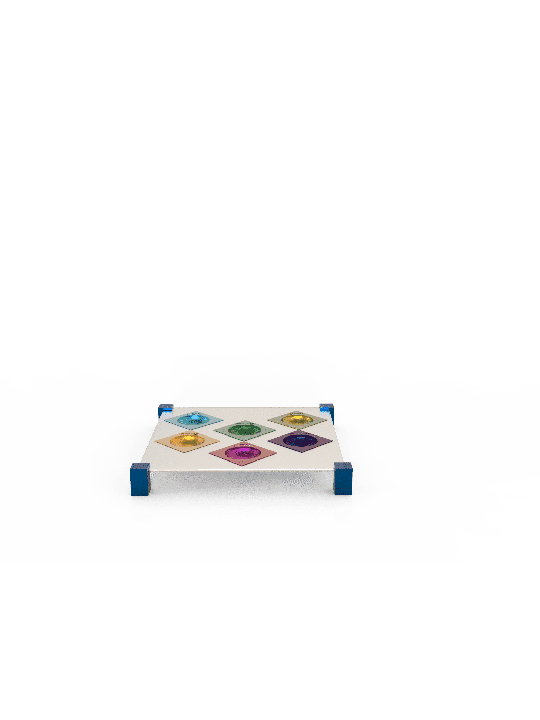 Aluminum Colorful Contemporary Square Passover Sed , Aluminum Seder Pl