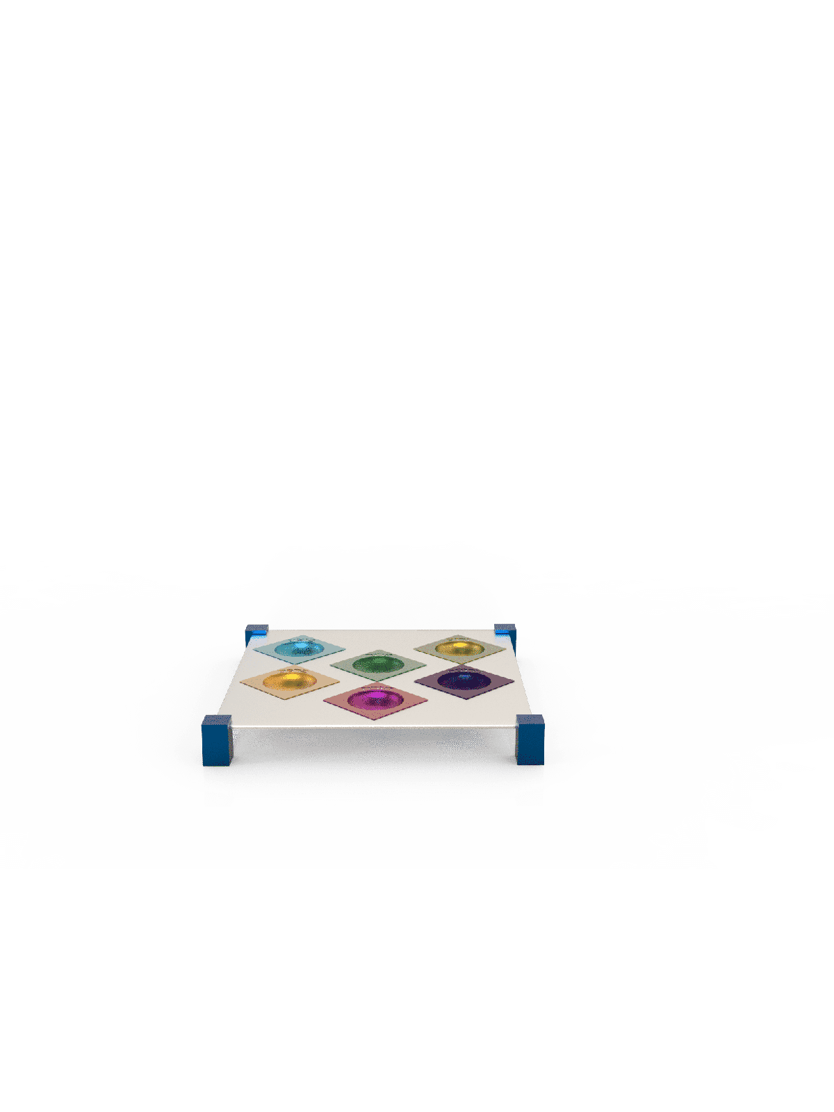 Pâque carrée contemporaine colorée en aluminium Sed, Seder en aluminium Pl