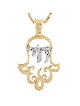 Elegant Gold Chai and Hamsa Pendant , Tu B'Av Gifts , Israeli Judaica