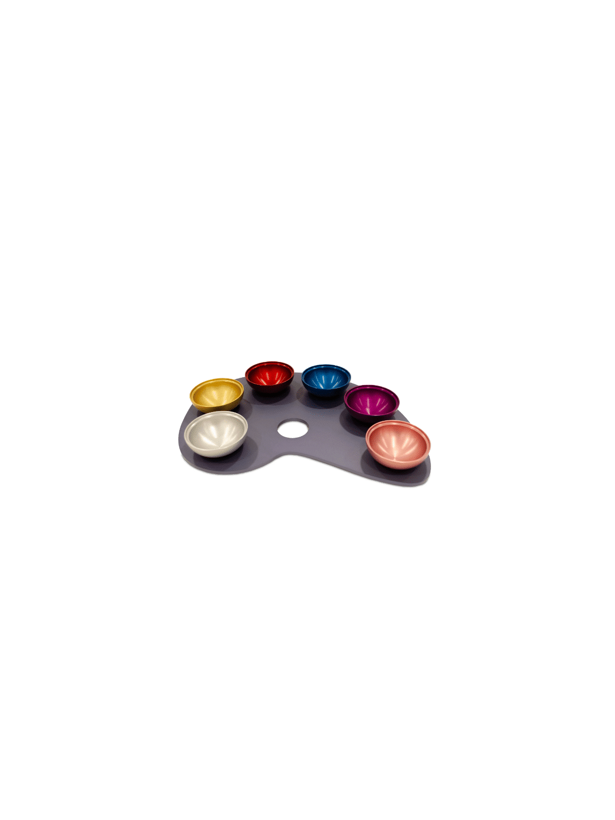 A Colorful Seder Plate Made of Anodized Aluminum , Aluminum Seder Plat
