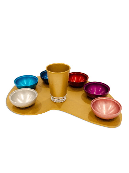 A Colorful Seder Plate Made of Anodized Aluminum , Aluminum Seder Plat