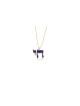 Grand collier émaillé en or Chai 14K, cadeaux Tu B'Av, judaïque israélien