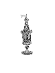 Boîte à épices Besamim en argent en forme de tour en filigrane, argent Sterling J