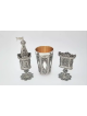 Boîte à épices Besamim en argent en forme de tour en filigrane, argent Sterling J