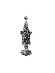 Boîte à épices en argent de conception en filigrane yéménite avec Fl, argent sterling J