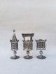 Yemenite Filigree Design Silver Spices Box With Fl , Sterling Silver J