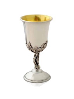 Petite tasse de Kiddouch en argent sterling inspirée de la nature, cadeaux de Pâque,