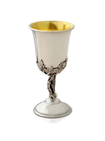 Petite tasse de Kiddouch en argent sterling inspirée de la nature, cadeaux de Pâque,