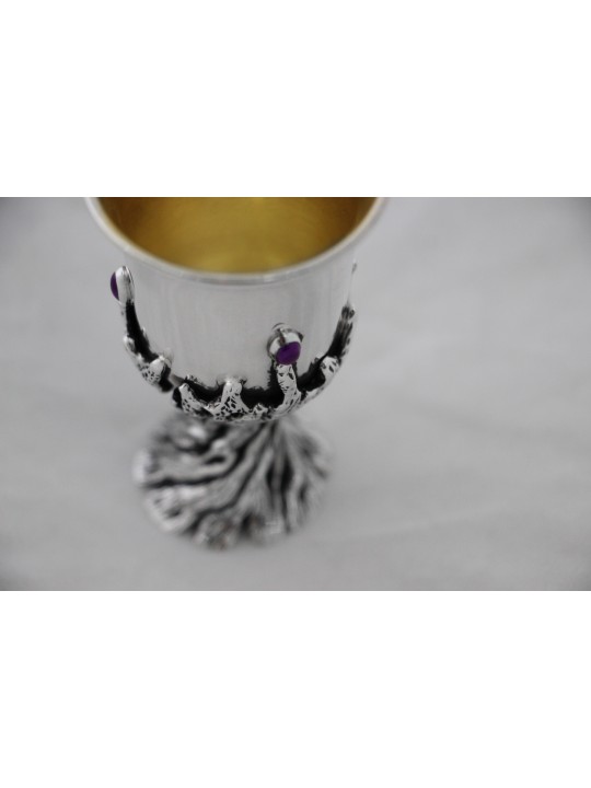 Coupe de Kiddouch en argent sterling extraordinaire 925, cadeaux de Pâque, Israël