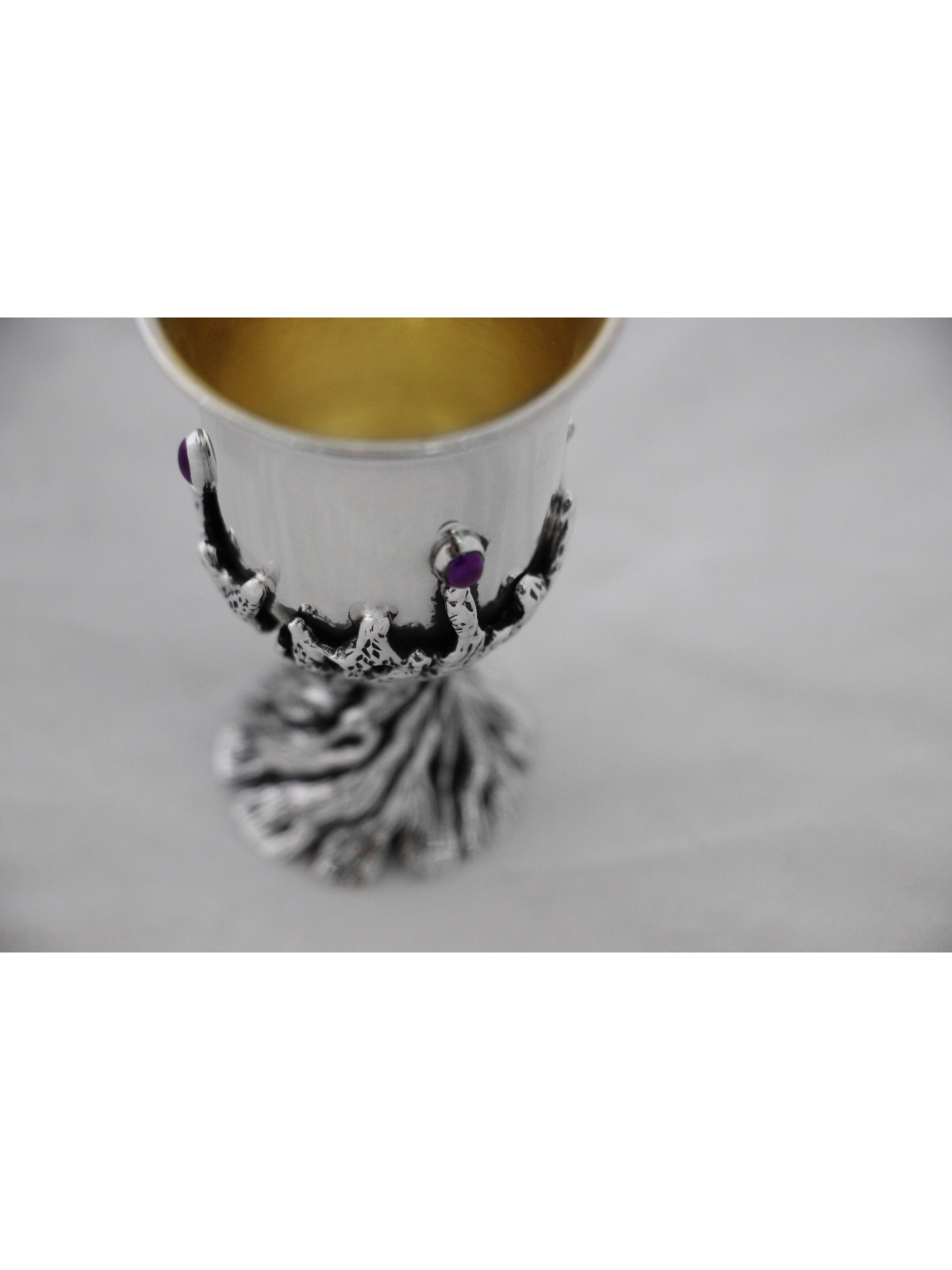 Extraordinary 925 Sterling Silver Kiddush Cup , Passover Gifts , Israe