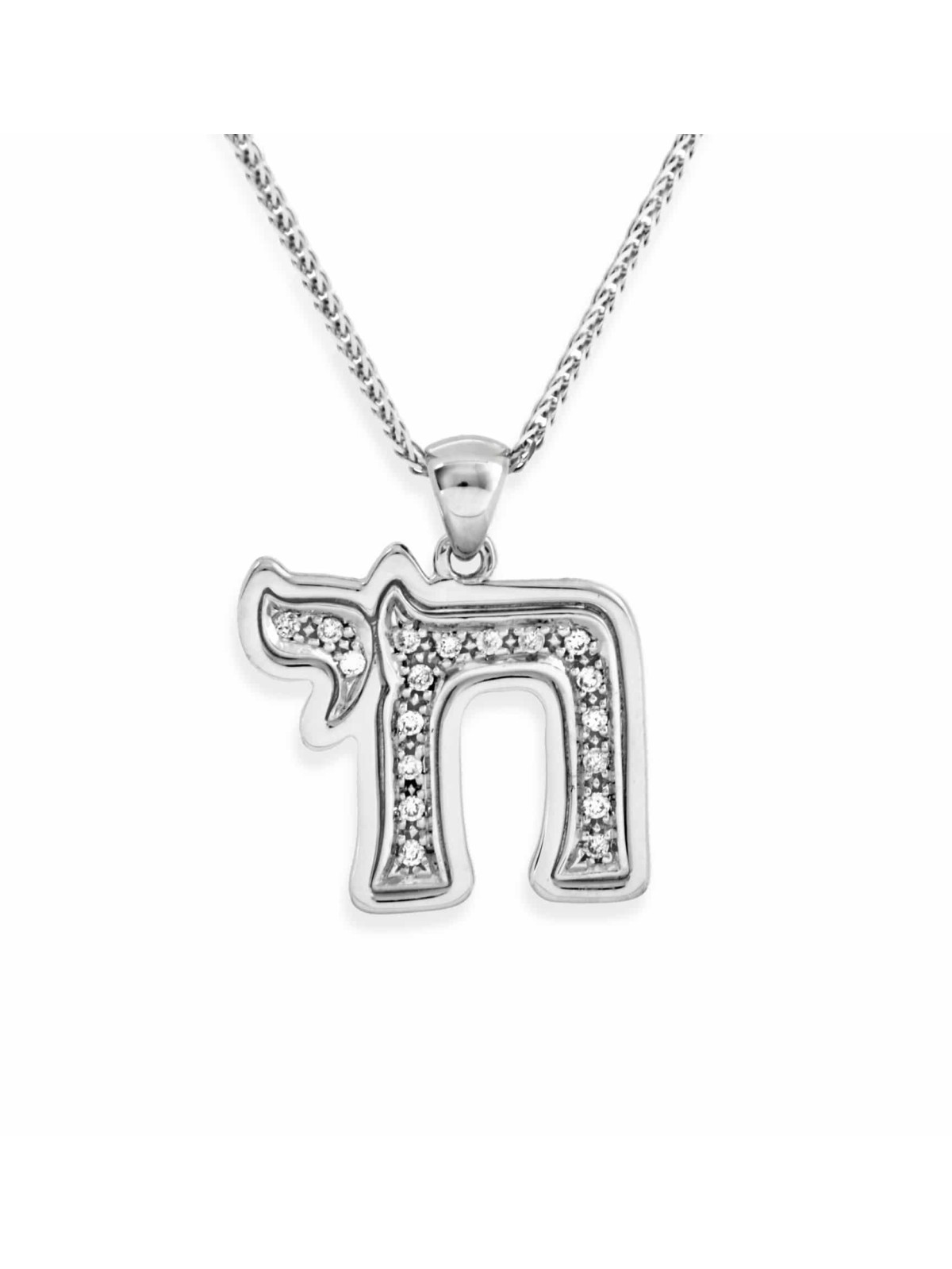 Collier Chai en or jaune 14 carats avec diamants, cadeaux Tu B'Av, israélien