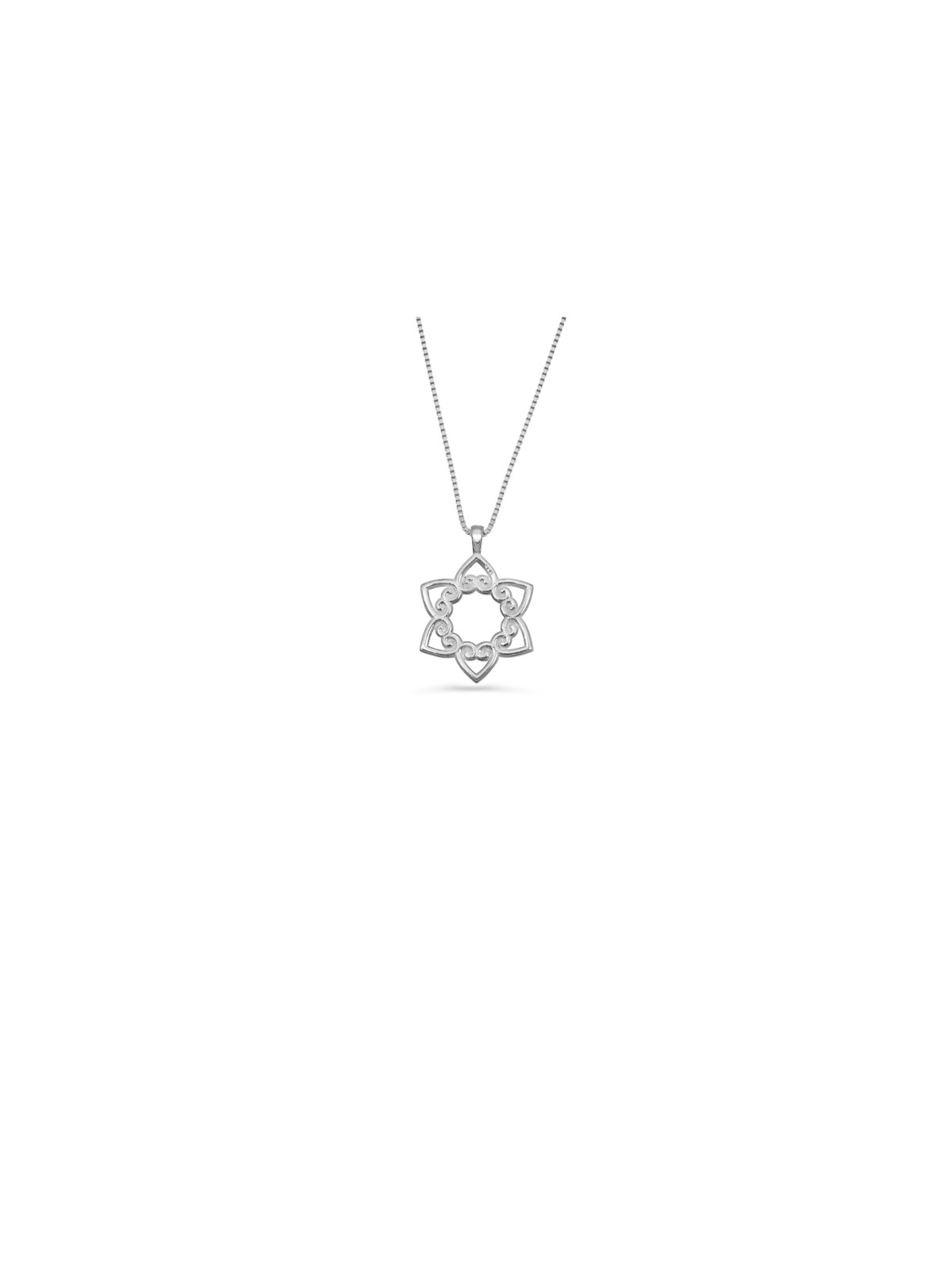 Swirly Star of David and Hearts Gold Pendant , Tu B'Av Gifts , Israélien