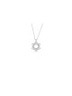 Swirly Star of David and Hearts Gold Pendant , Tu B'Av Gifts , Israeli