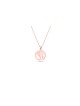 14K Gold Chai Round Pendant , Tu B'Av Gifts , Israeli Judaica