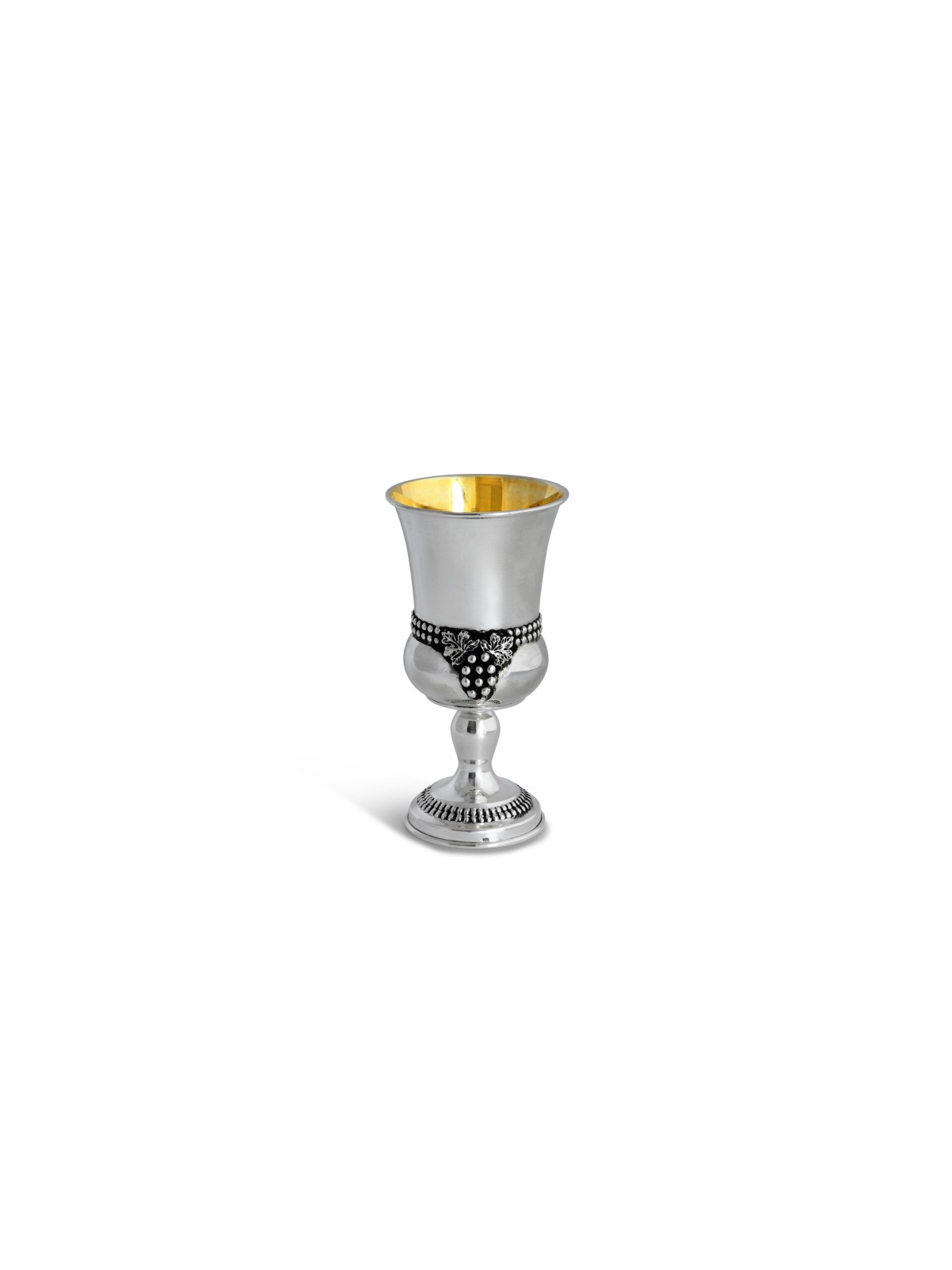 Sterling Silver Grapes Kiddush Cup With Plate Set , Passover Gifts , I