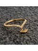 Bague en diamant jaune 14 carats contre le mauvais œil, cadeaux Tu B'Av, judaïque israélien