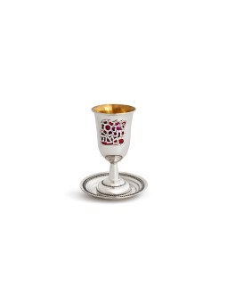 Ensemble de Kiddouch en émail en argent sterling pour Bat Mitzvah, cadeaux de Pâque,