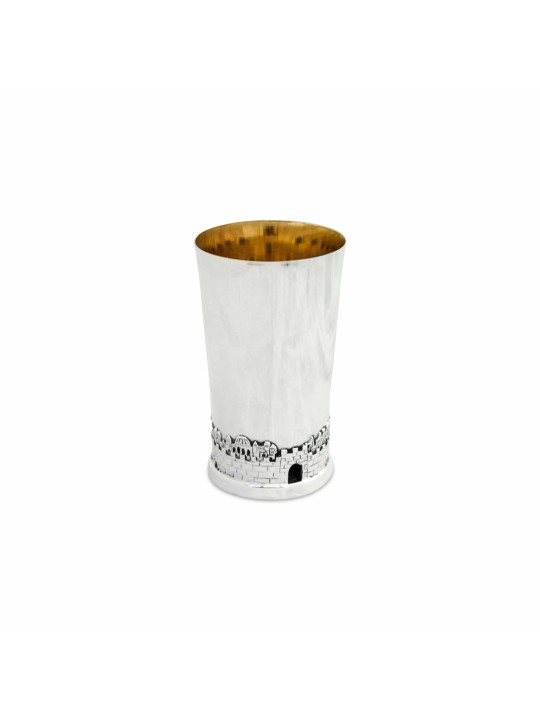 Ensemble Kiddush en argent sterling de Jérusalem, cadeaux de Pâque, Judaï israélien