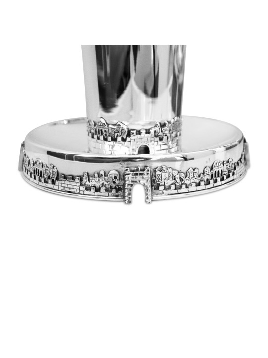 Ensemble Kiddush en argent sterling de Jérusalem, cadeaux de Pâque, Judaï israélien