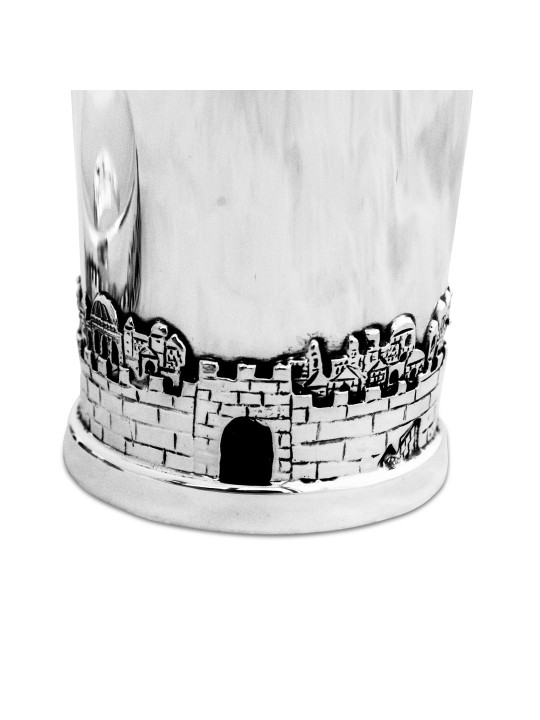 Ensemble Kiddush en argent sterling de Jérusalem, cadeaux de Pâque, Judaï israélien