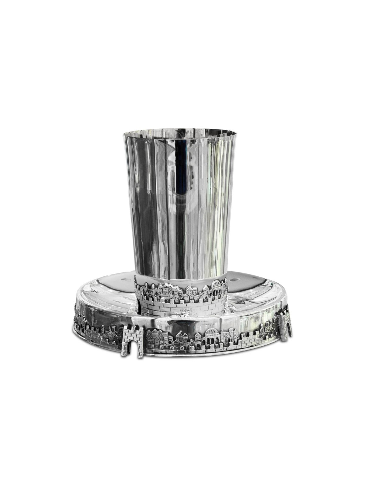 Ensemble Kiddush en argent sterling de Jérusalem, cadeaux de Pâque, Judaï israélien