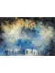 Unique Western Wall Blue Painting Print , Jewish Abstract Art , Israel
