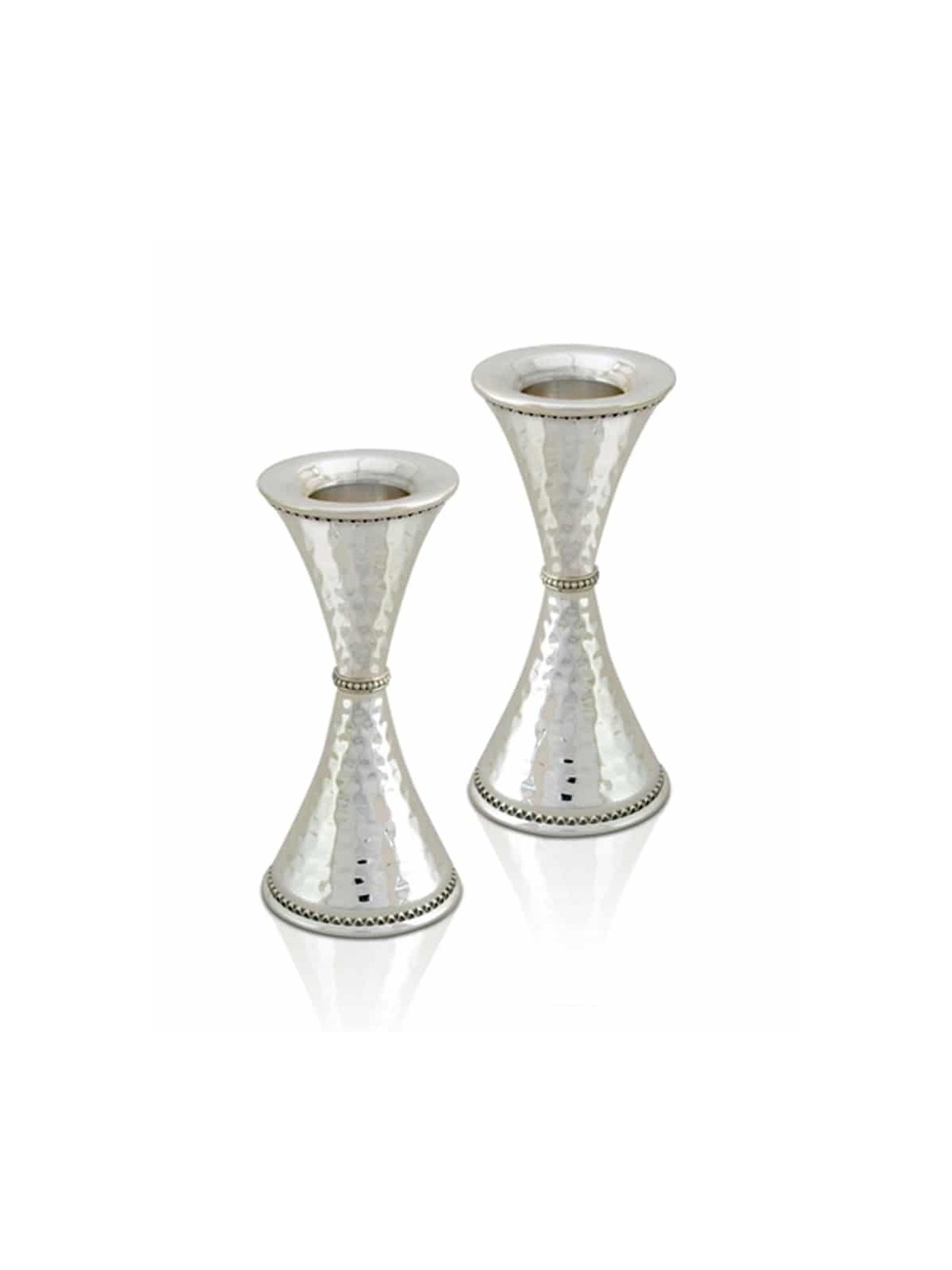 Sterling Silver Hammered Candlesticks Filigree Dec , Passover Gifts ,