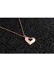 Delicate Thick Heart 14K Yellow Gold Necklace , Jewish Wedding Gifts ,
