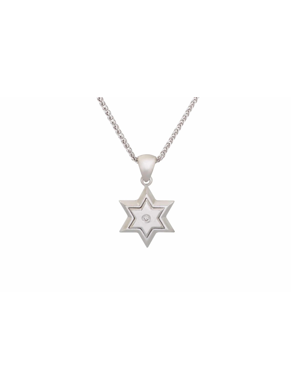 Étoile de David en or jaune moyen 14 carats avec diamant, cadeaux Tu B'Av, est