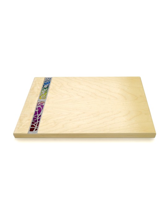 Planche et couteau Challah en bois d'érable, cadeaux Tu B'Av, Judaica israélien