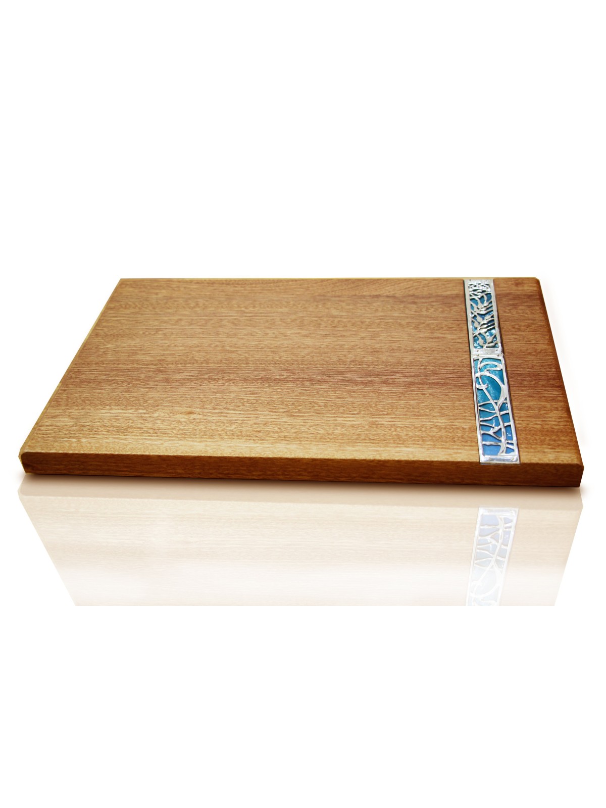 Planche Challah en émail bleu et turquoise avec couteau, cadeaux Tu B'Av, I