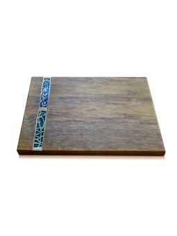 Walnut Wood Challah Board and Knife Set , Tu B'Av Gifts , Israeli Juda