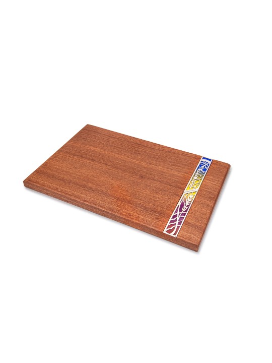 Ensemble de Shabbat décoré - Planche et couteau Challah , Cadeaux Tu B'Av , Isra
