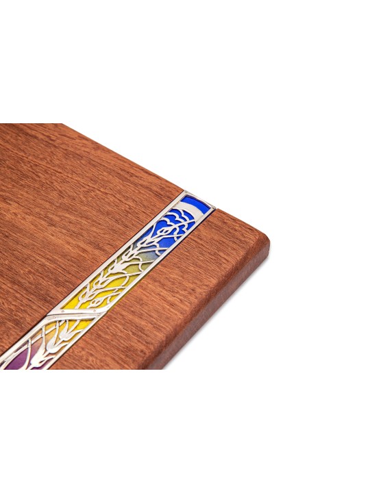 Ensemble de Shabbat décoré - Planche et couteau Challah , Cadeaux Tu B'Av , Isra
