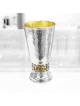 Coupe de Kiddouche martelée avec bénédiction sur Bac coloré, Kiddush Cu moderne