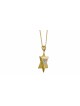 Pendentif moderne Chai Gold Star of David Jaune , Tu B'Av Gifts , Israël