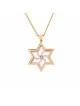 Pendentif étoile de David moderne géométrique en or jaune, cadeaux Tu B'Av, I