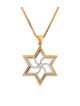 Pendentif étoile de David moderne géométrique en or jaune, cadeaux Tu B'Av, I
