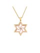 Pendentif étoile de David moderne géométrique en or jaune, cadeaux Tu B'Av, I