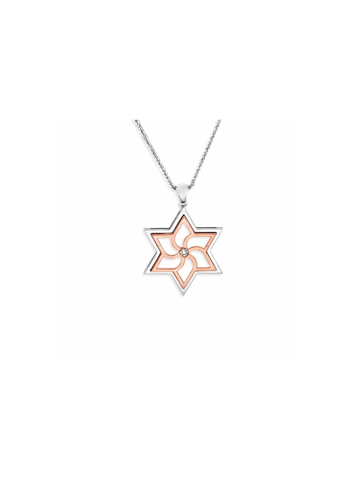 Design Contemporain Étoile de David Or Blanc avec , Tu B'Av Gifts , I
