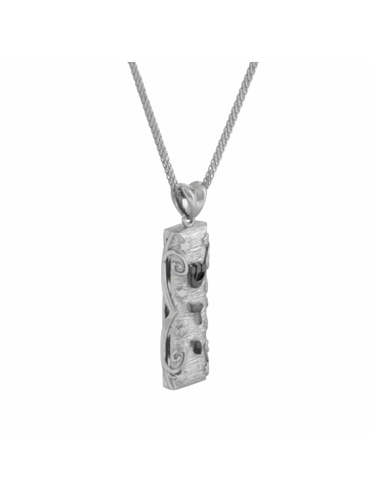 Pendentif de couverture Mezuzah en or blanc 14K, cadeaux Tu B'Av, Judaica israélien